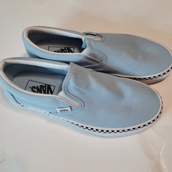 Women's Van's, slip on, size 7.5, baby blue - Picture 7 of 7